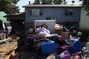 Belongings outside after eviction from home