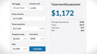 mortgage calculator screen